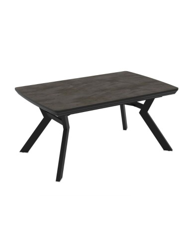 Tavolo allungabile Robat piano effetto marmo ardesia opaco 160x100x76 H cm.