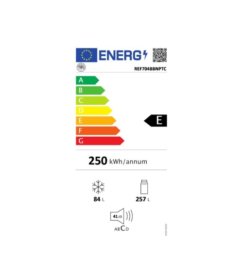 Frigorifero Bertazzoni incasso 70 cm 341 lt total NO FROST reversibile REF704BBNPTC classe E bianco
