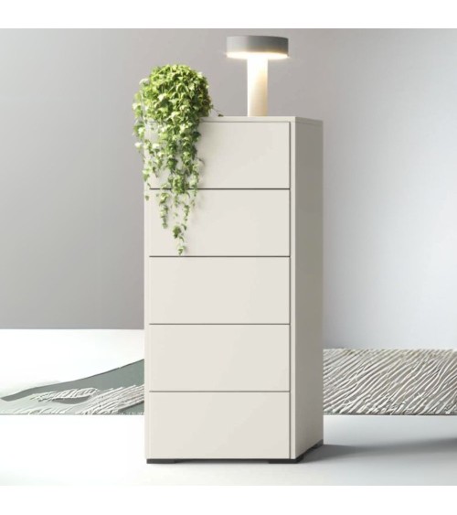 Settimino Vip 5 cassetti in bianco nuvola top mat