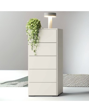 Settimino Vip 5 cassetti in bianco nuvola top mat